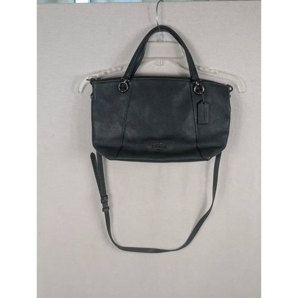 Coach Kacey Satchel Crossbody/Shoulder Bag Green Pebble Leather No. H2132-C6229